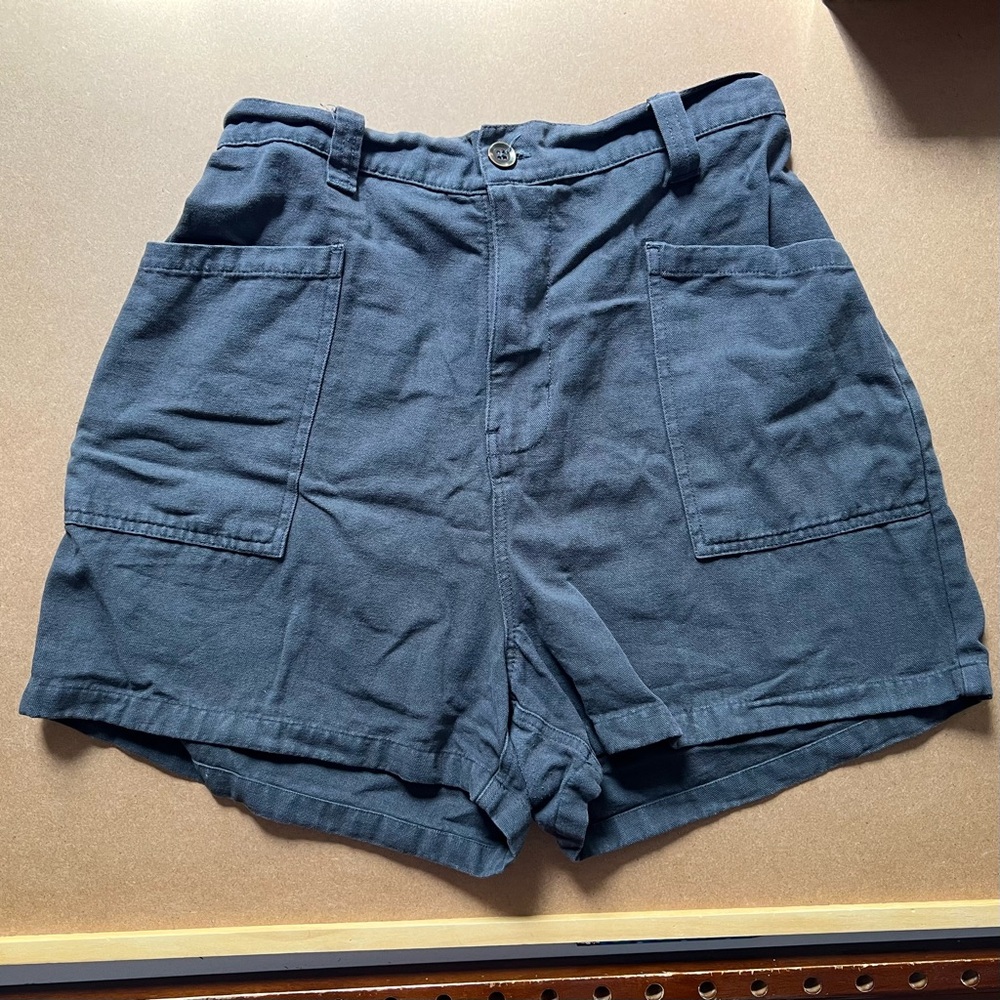 Women's High Waist Charcoal Shorts